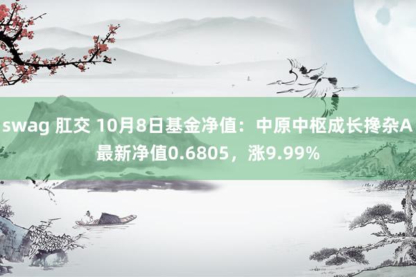 swag 肛交 10月8日基金净值：中原中枢成长搀杂A最新净值0.6805，涨9.99%