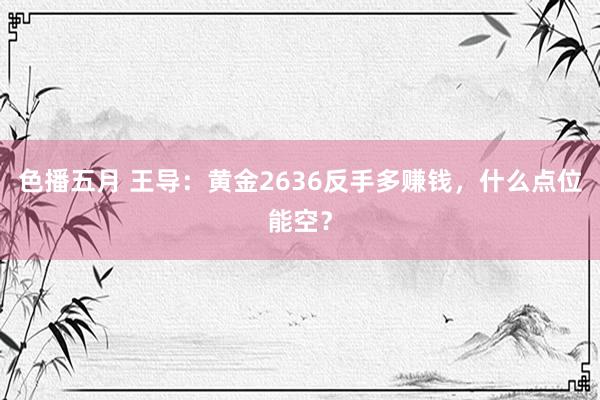 色播五月 王导：黄金2636反手多赚钱，什么点位能空？