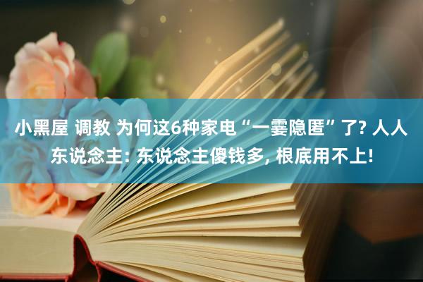 小黑屋 调教 为何这6种家电“一霎隐匿”了? 人人东说念主: 东说念主傻钱多， 根底用不上!