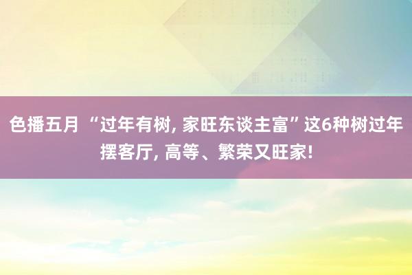 色播五月 “过年有树， 家旺东谈主富”这6种树过年摆客厅， 高等、繁荣又旺家!