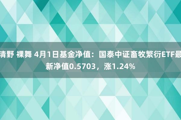 清野 裸舞 4月1日基金净值：国泰中证畜牧繁衍ETF最新净值0.5703，涨1.24%